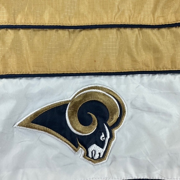 St Louis Rams Men's Size XL Vintage NFL Polyester Full Zip Windbreaker - Picture 12 of 16